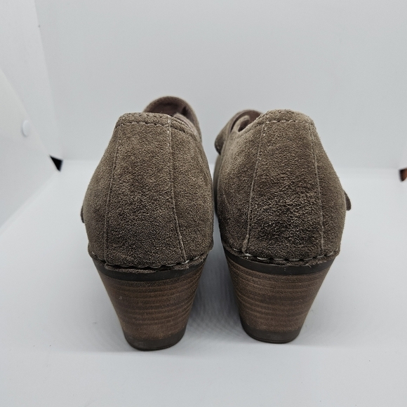 Dansko tan taupe suede Sandra mary jane wedges size 41 - Picture 4 of 10